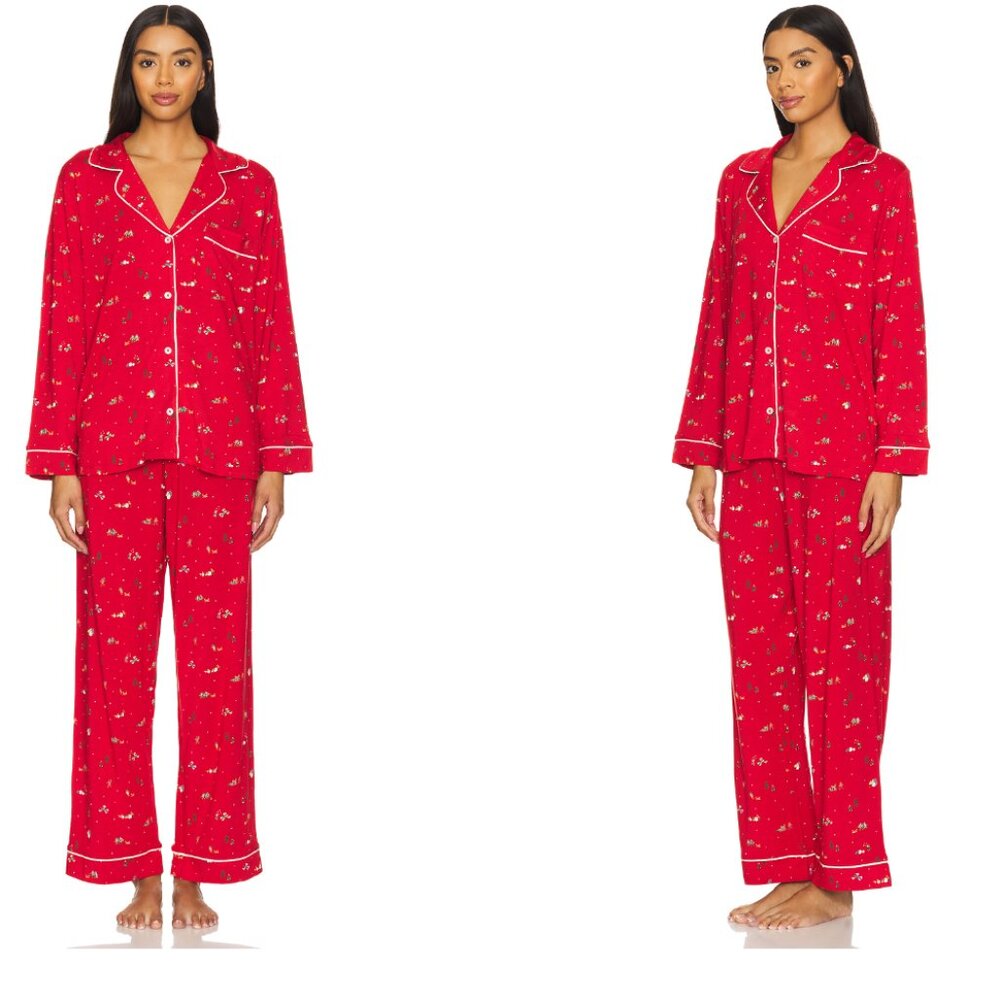 Eberjey Gisele Printed Long PJ Set Size Small Like New!